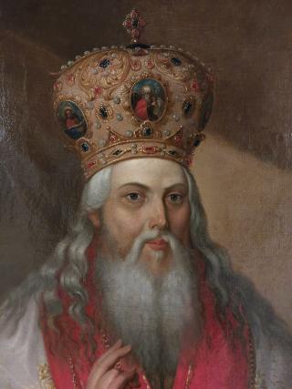 Tabloul Mitropolitului Veniamin Costachi în veșminte liturgice