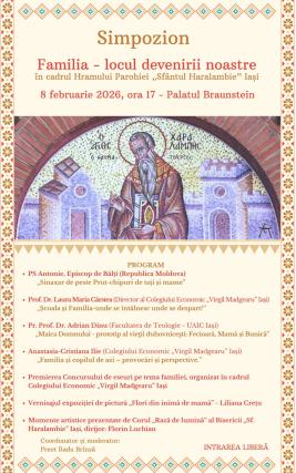 Evenimente care vor avea loc în Arhiepiscopia Iaşilor, în perioada 8-14 februarie 2026