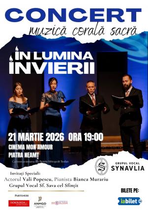 Turneul național al Grupului Vocal Synavlia ajunge în județul Neamț