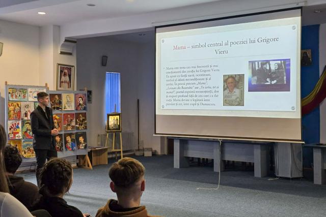 Un omagiu adus limbii române și eternității lui Grigore Vieru la Seminarul de la Mănăstirea Neamț