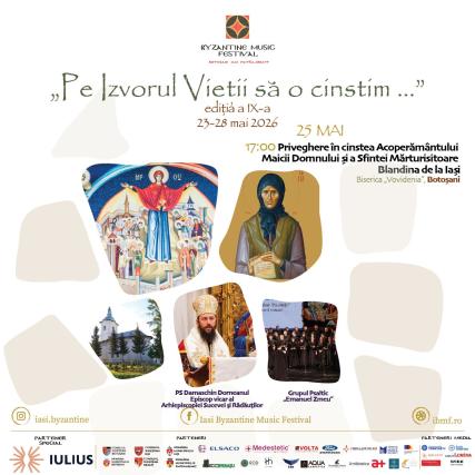 Evenimente care vor avea loc în Arhiepiscopia Iaşilor, în perioada 24-30 mai 2026