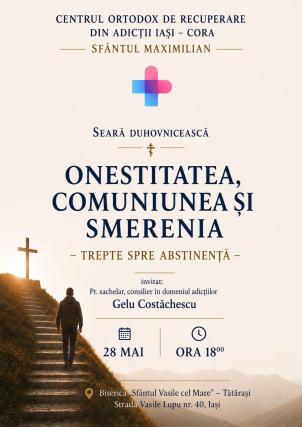 Evenimente care vor avea loc în Arhiepiscopia Iaşilor, în perioada 24-30 mai 2026