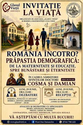 „România încotro?” – dezbatere despre criza demografică, organizată de Asociația „Glasul Vieții” la Iași