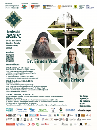 Festivalul AGAPE, ediția I, 24 – 26 iulie 2026