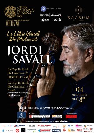 Jordi Savall deschide SACRUM Iași Art Festival cu „Le Llibre Vermell de Montserrat”