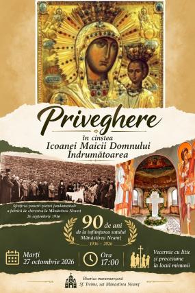 Evenimente care vor avea loc în Arhiepiscopia Iașilor, în perioada 25-31 octombrie 2026