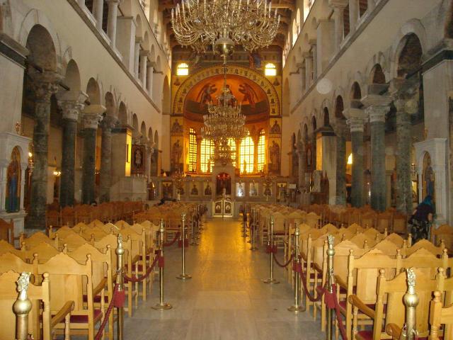 Interior Biserica Sfântul Mare Mucenic Dimitrie (Tesalonic, Grecia)
