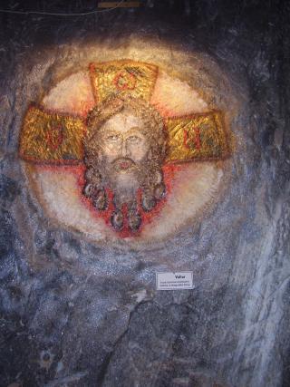 Icoană pictată pe sare – Salina Praid, județul Harghita