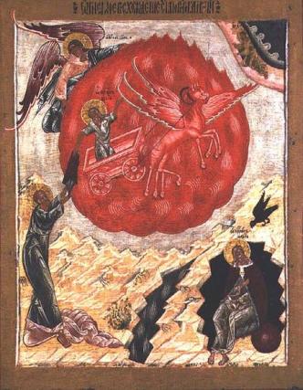 Icoană rusească reprezentându-l pe Sfântul Prooroc Ilie