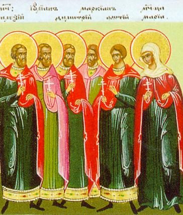 Sfinții 10 Mucenici Mărturisitori pentru icoana lui Hristos
