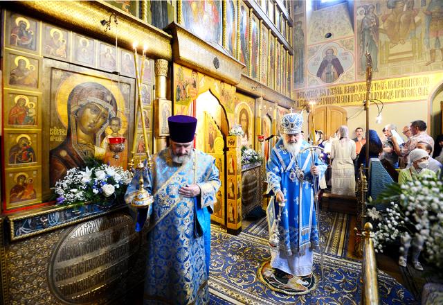 Preafericitul Patriarh al Moscovei și al întregii Rusii Chiril a oficiat Dumnezeiasca liturghie în Catedrala „Icoana Maicii Domnului din Kazan”