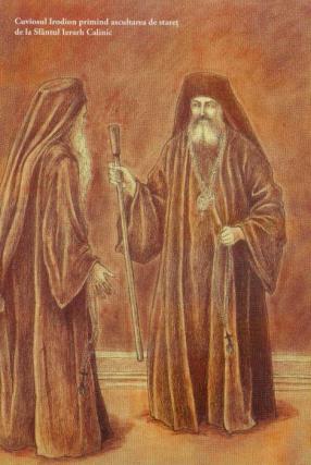 Cuviosul Irodion primind ascultarea de stareț de la Sfântul Ierarh Calinic