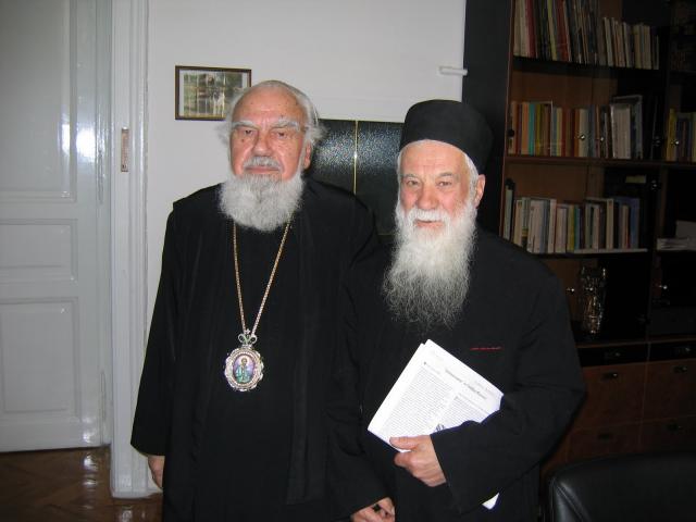 IPS Bartolomeu Anania și Părintele Gheorghe Calciu