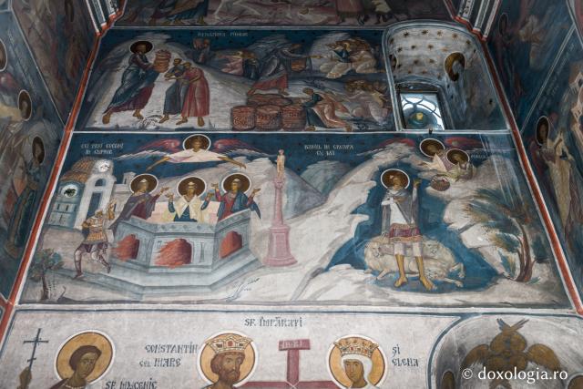 (Foto) Acatistul Sfântului Arhanghel Mihail – fresce din Biserica „Sfântul Haralambie”, Flămânda din Bucureşti 