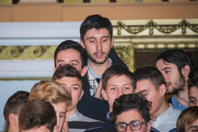 Colindători la Reședința Mitropolitană - Liceeni și voluntarii ATOR Iași