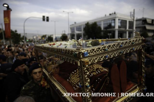 Moaștele Sfintei Împărătese Elena aduse pentru prima dată din Italia în Atena (galerie FOTO)