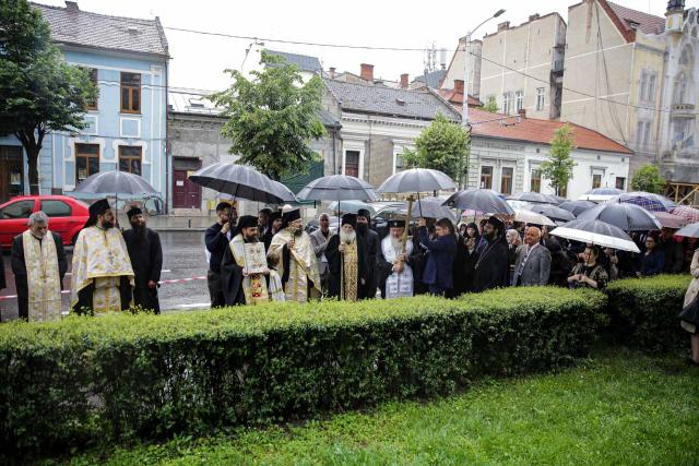 (Foto) Primirea oficială a starețului Mănăstirii Vatoped la Cluj-Napoca