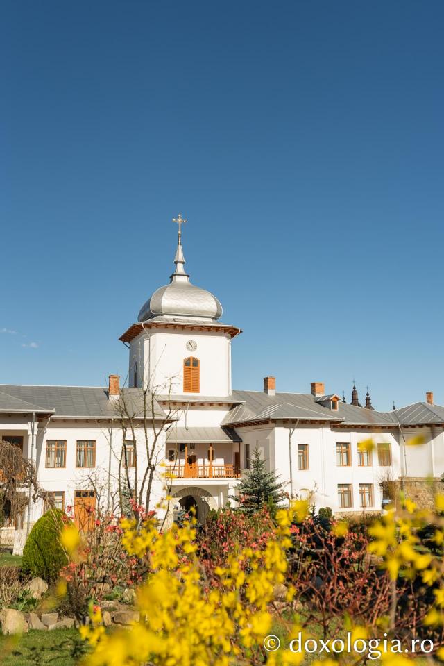 Primăvară în curtea Mănăstirii Văratec