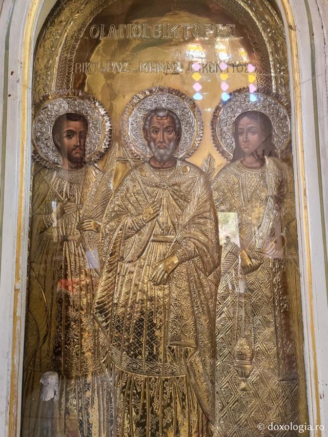  Sfinții Mina, Victor și Vichentie- Mănăstirea „Sfântul Mare Mucenic Mina” din Insula Chios