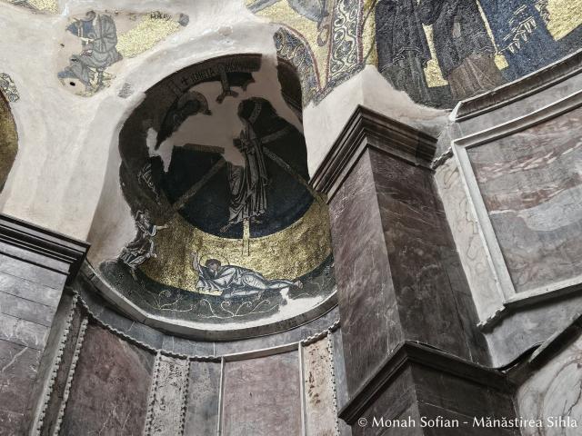 Frumusețea mozaicurilor bizantine de la Mănăstirea Nea Moni din Chios / Foto: Monah Sofian - Mănăstirea Sihla Frumusețea mozaicurilor bizantine de la Mănăstirea Nea Moni din Chios / Foto: Magda Buftea