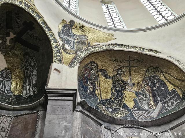 Frumusețea mozaicurilor bizantine de la Mănăstirea Nea Moni din Chios / Foto: Monah Sofian - Mănăstirea Sihla Frumusețea mozaicurilor bizantine de la Mănăstirea Nea Moni din Chios / Foto: Magda Buftea