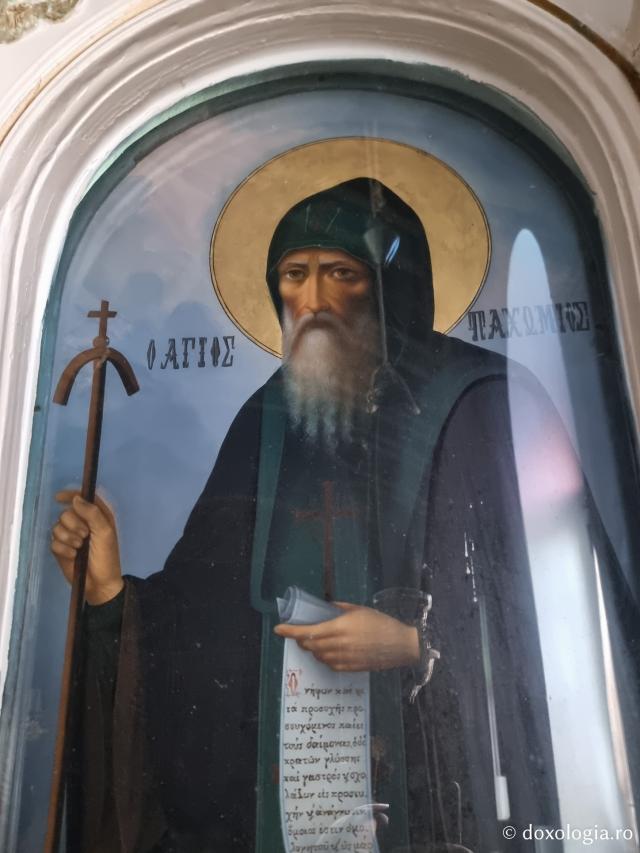 Sfântul Cuvios Pahomie din Chios - Paraclisul Mănăstirii „Sfinții Împărați Constantin și Elena” din Insula Chios