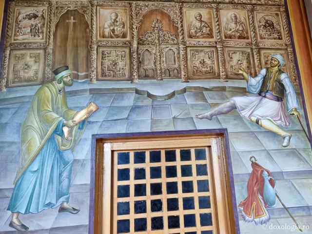 Vindecarea tânărului Ioan - Minuni ale Icoanei Maicii Domnului de la Mega Spileo zugrăvite în interiorul mănăstirii