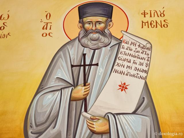Sfântul Mucenic Filumen cel Nou - Pleiadă de sfinți contemporani regăsiți în pictura bisericii mănăstirii Milesi din Grecia