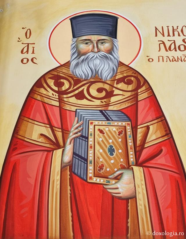 Sfântul Nicolae Planas - Pleiadă de sfinți contemporani regăsiți în pictura bisericii mănăstirii Milesi din Grecia