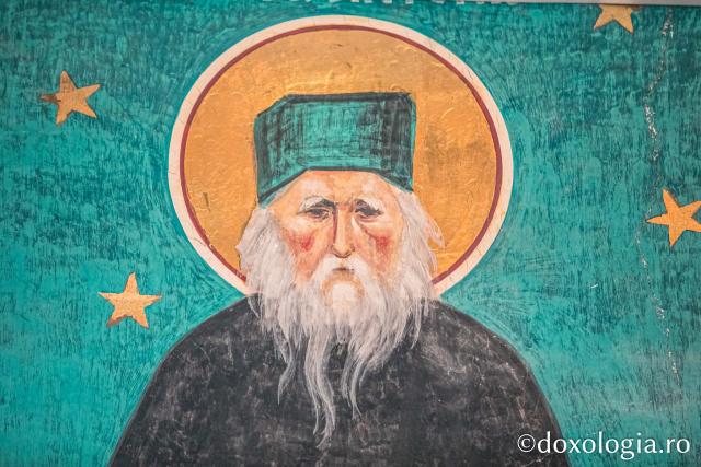 Sfântul Cuvios Cleopa de la Sihăstria pictura în Biserica Mănăstirii Dobrina Huși