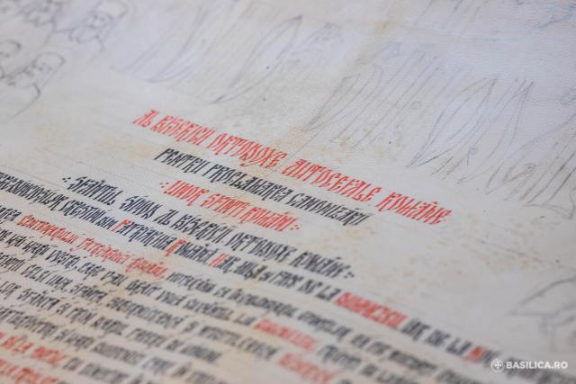Imagini de la redactarea Tomosului pentru proclamarea canonizării celor 16 sfinti români / Foto credit: Basilica.ro / Mircea Florescu Imagini de la redactarea Tomosului pentru proclamarea canonizării celor 16 sfinti români