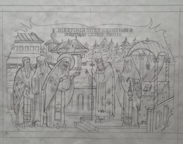 (Foto) Din atelier, pentru veșnicie: desenele Anei-Maria Zară pentru raclele Cuvioșilor Cleopa și Paisie de la Sihăstria