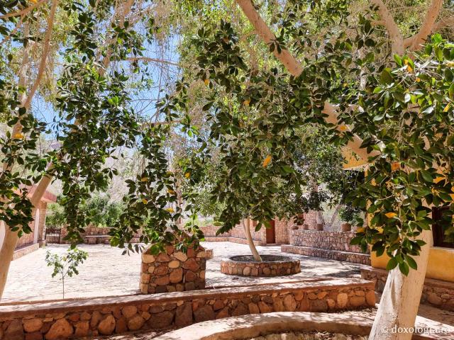 Mănăstirea celor Șapte Fecioare din Sinai – așezământul ridicat pe locul din care a izvorât apă când Moise a lovit stânca cu toiagul / Foto: Magda Buftea Mănăstirea celor Șapte Fecioare din Sinai – așezământul ridicat pe locul din care a izvorât apă când Moise a lovit stânca cu toiagul
