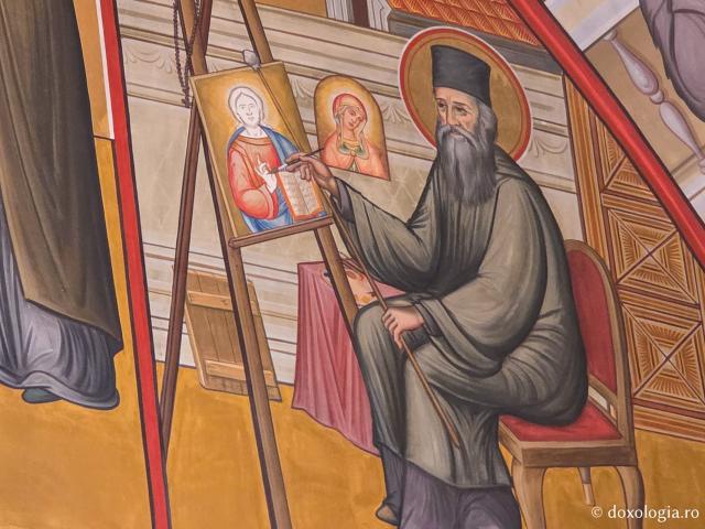 Sfântul Sava cel Nou - Clipe de răgaz în fața frescelor din biserica principală a Mănăstirii Sfântului Cuvios Sava cel Nou din Kalymnos