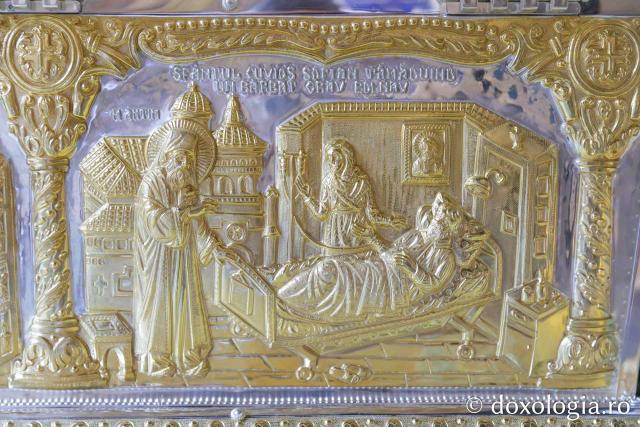 Racla cu moaștele Sfântului Cuvios Mărturisitor Sofian de la Antim / Foto: pr. Silviu Cluci Racla cu moaștele Sfântului Cuvios Mărturisitor Sofian de la Antim