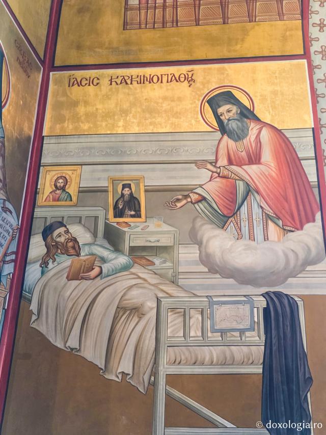 Scene din viața și minunile Sfântului Cuvios Sava cel Nou, zugrăvite în biserica mănăstirii sale din Kalymnos