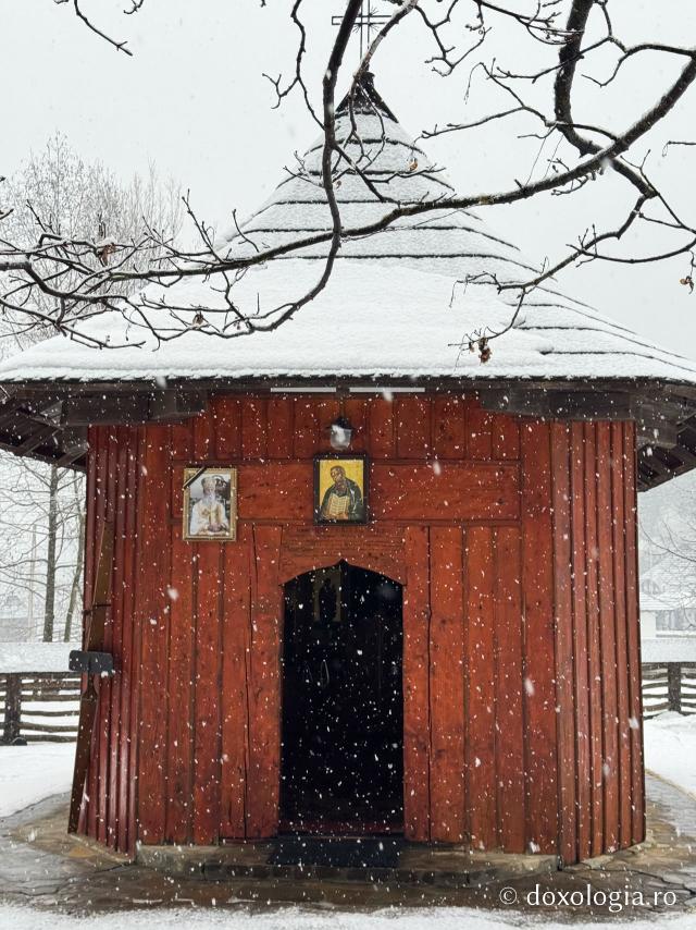 Cimitirul Mănăstirii Sihăstria Putnei, sub veșmântul alb al ninsorii