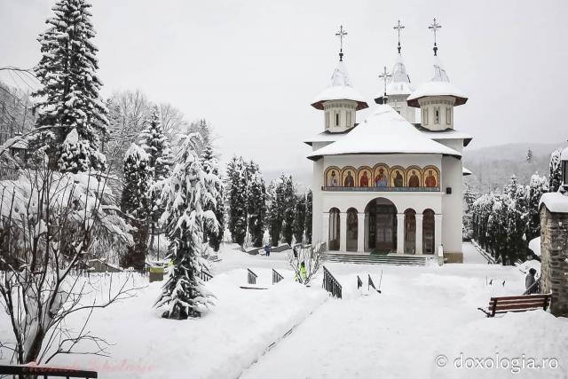 Tăcerea zăpezii la Sihăstria – frumusețea unei zile de februarie