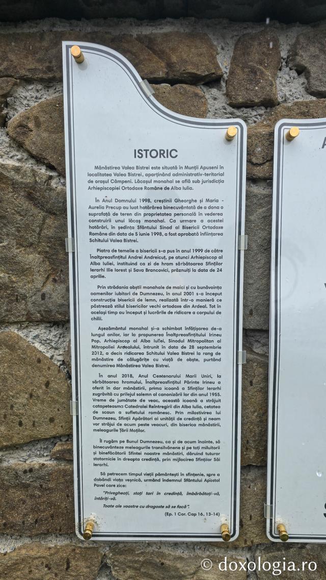 Mănăstirea Valea Bistrei – loc de rugăciune în Munții Apuseni, sub ocrotirea Sfinților Ierarhi Ilie Iorest și Sava Brancovici