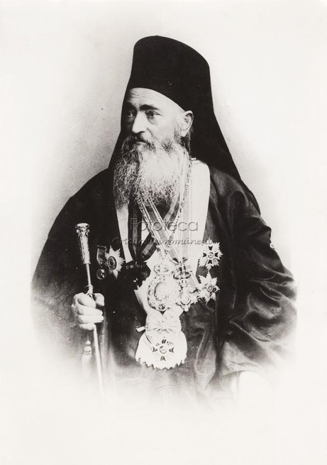 Tablou pictat în ulei pe pânză, cu episcopul Melchisedec - colecţia Fototecii Ortodoxiei Româneşti