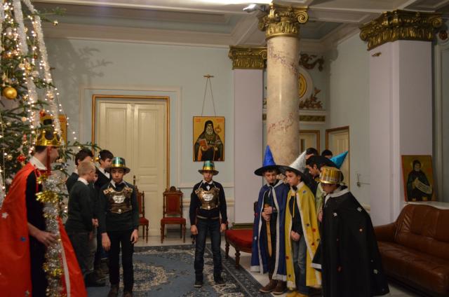 Colindători la Reşedinţa Mitropolitană - Copii de la Asociația Familia Nostră Iași