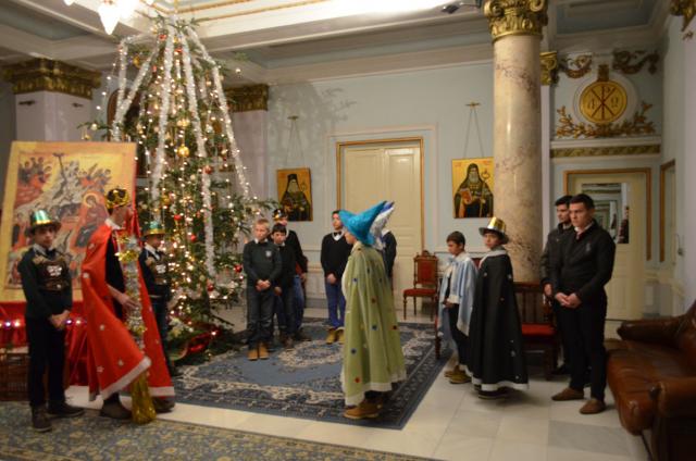 Colindători la Reşedinţa Mitropolitană - Copii de la Asociația Familia Nostră Iași