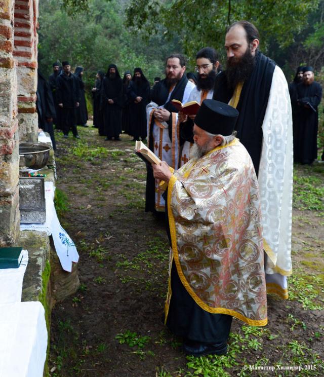 Boboteaza la mănăstirea Hilandar din muntele Athos - galerie foto