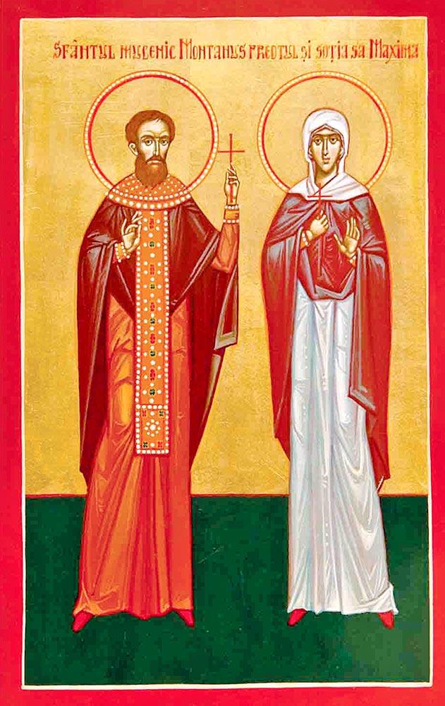 Sfinții Mucenici Montanus preotul și soția sa, Maxima
