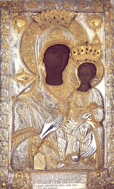 Icoana Maicii Domnului „Îndrumatoarea” (Hodighitria) de la Xenofont Cinstirea Sfintei Icoanei a Maicii Domnului „Odighitria” de la Xenofont