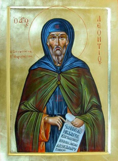 Sfântul Cuvios Leontie Dionisiatul, Izvorâtorul de mir