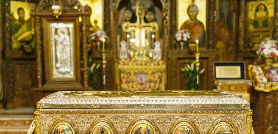 Moaștele Sfântului Cuvios Mucenic Visarion de la Lainici