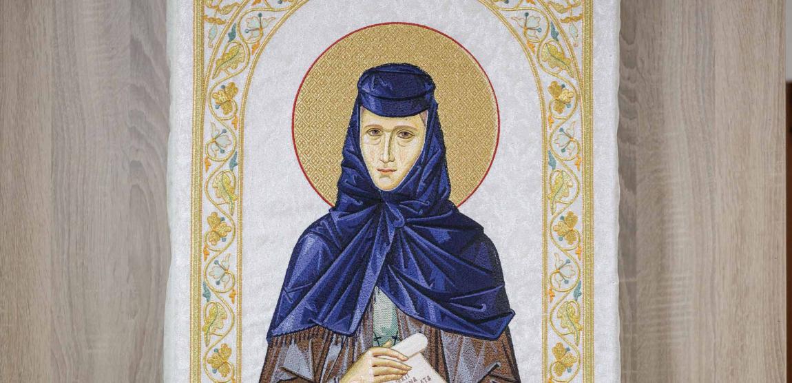Veșmânt brodat pentru Sfânta Cuvioasă Elisabeta de la Pasăre