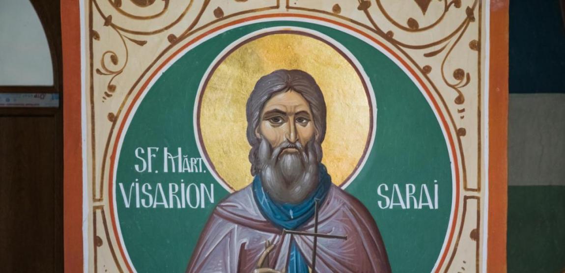 Sfântul Visarion Sarai - frescă din Biserica Sf. Iulian din Tars, Iași