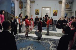 Sceneta „Fiul risipitor“, jucată de copiii Centrului de zi „Sf. Marina“
